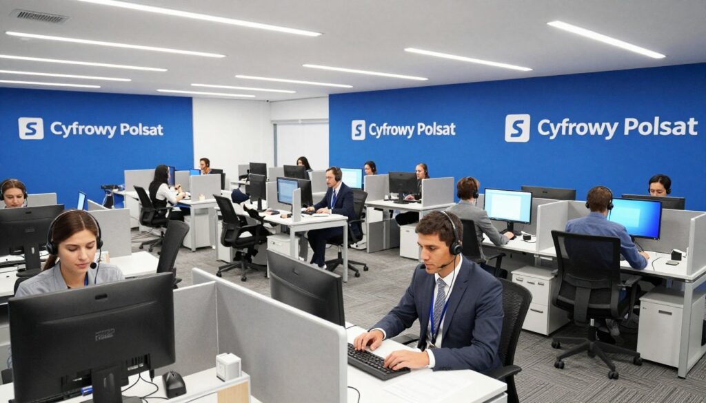 Centrum obsługi klienta Cyfrowy Polsat z konsultantami