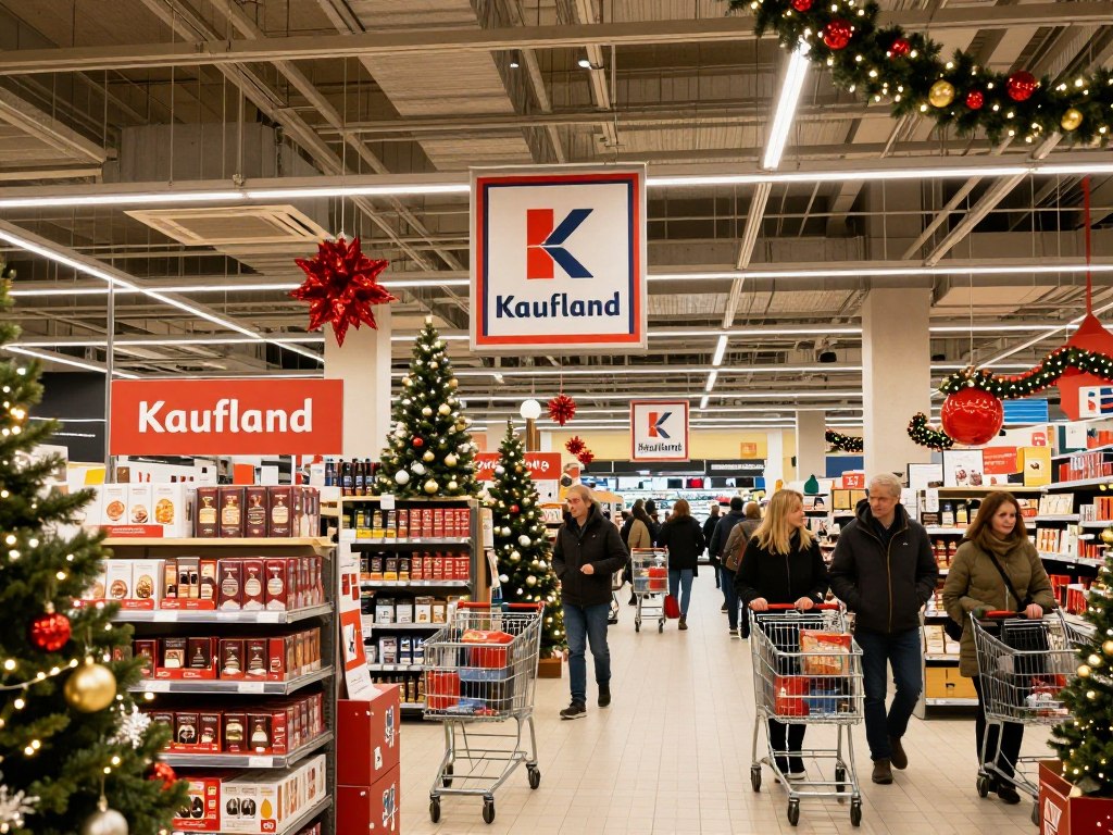 Kaufland store during holiday shopping season
