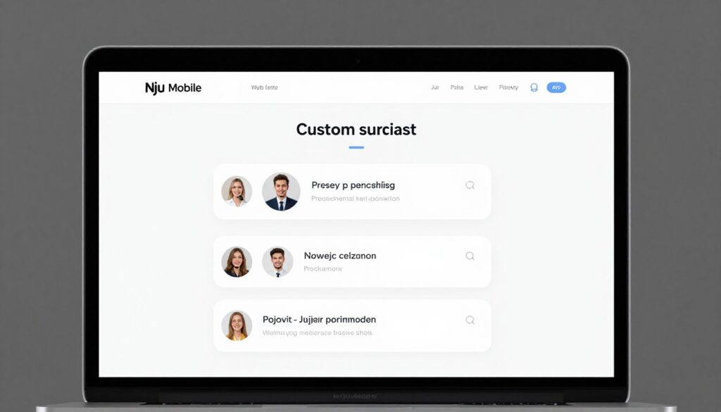 Nju mobile chat - interfejs czatu online na stronie operatora