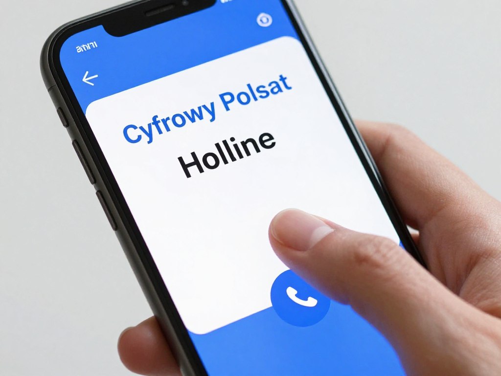 Numer telefonu infolinia Cyfrowy Polsat na ekranie smartfona
