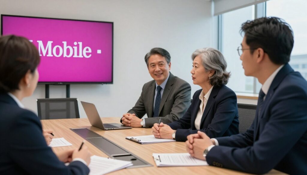 biuro klienta biznesowego t mobile z profesjonalnym spotkaniem
