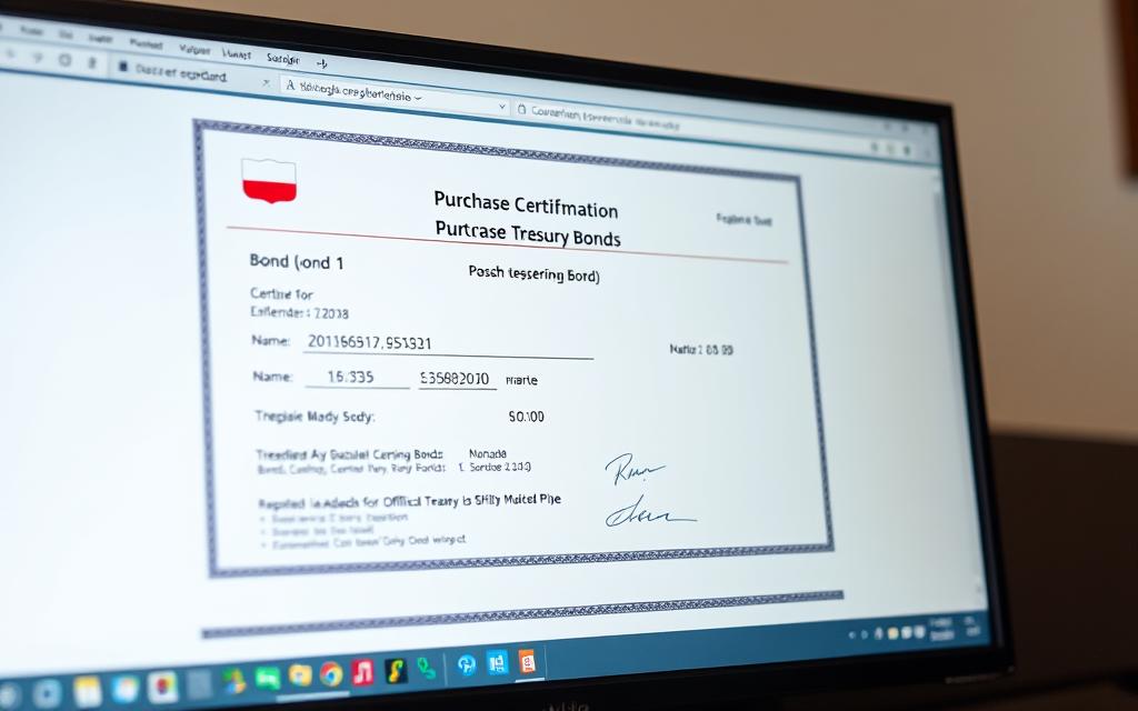 ekran potwierdzenia zakupu obligacji certyfikat