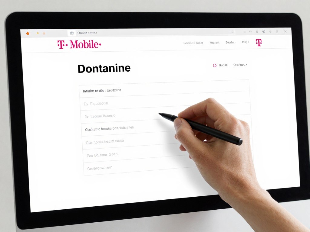 formularz kontaktowy t mobile na ekranie komputera