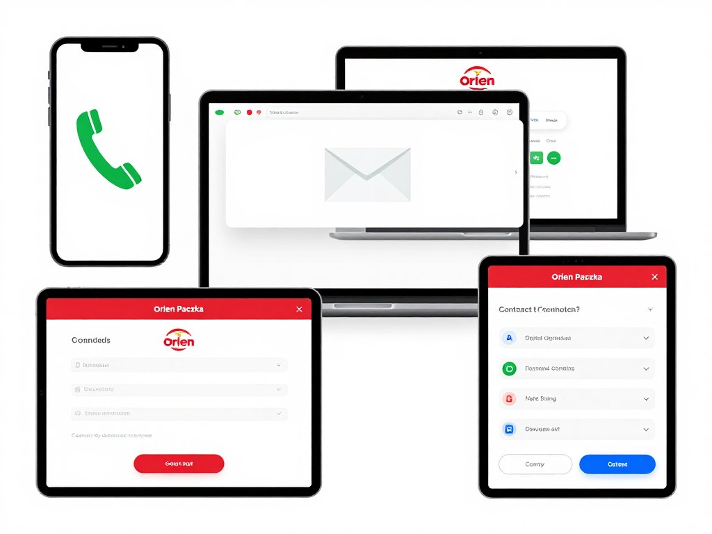 różne metody kontaktu z orlen paczka przez telefon email i formularz
