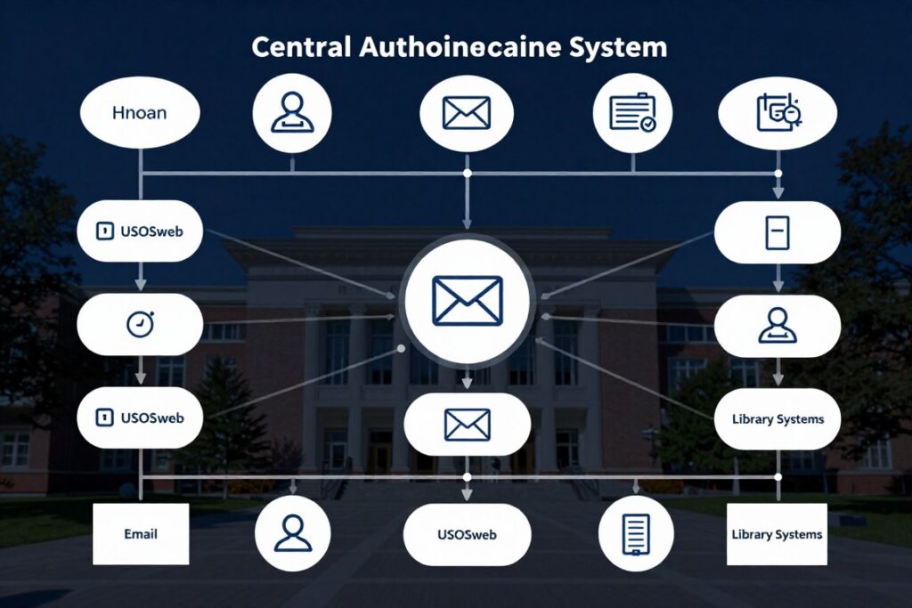 schemat działania centralny punkt logowania schemat architektury systemu